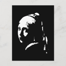Abstract Meisje met Pearl Earring Briefkaart