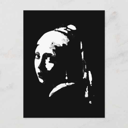 Abstract Meisje met Pearl Earring Briefkaart (Voorkant)