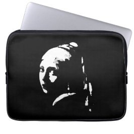 Abstract Meisje met Pearl Earring Laptop Sleeve