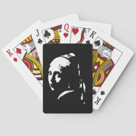 Abstract Meisje met Pearl Earring Pokerkaarten