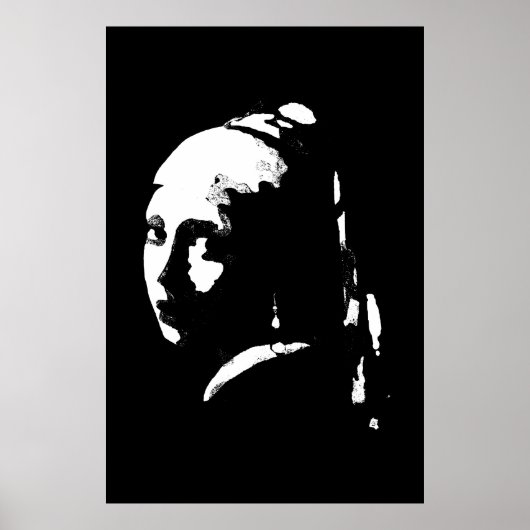 Abstract Meisje met Pearl Earring Poster (Voorkant)