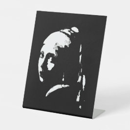 Abstract Meisje met Pearl Earring Reclamebord Met Voetstuk
