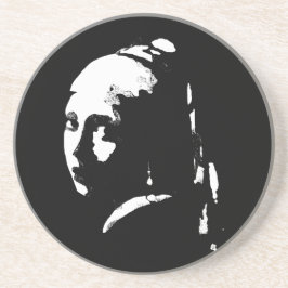 Abstract Meisje met Pearl Earring Sandstone Onderz Zandsteen Onderzetter