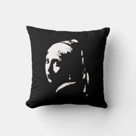 Abstract Meisje met Pearl Earring Sierkussen