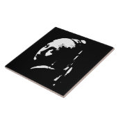 Abstract Meisje met Pearl Earring Tegeltje (Zijkant)