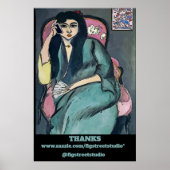 Abstract meisje op Poster mobiele telefoon (Voorkant)