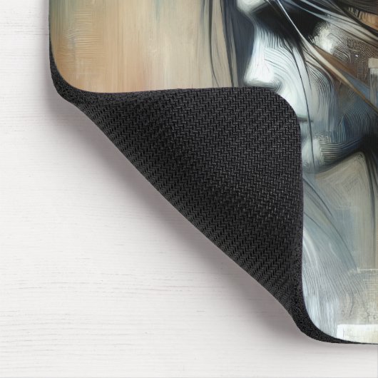 Abstract Meisje Schilderen Muismat (Hoek)