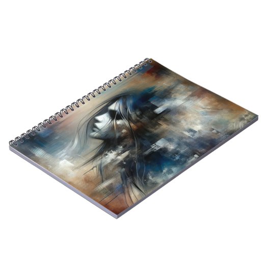 Abstract Meisje Schilderen Notitieboek (Linkerzijde)