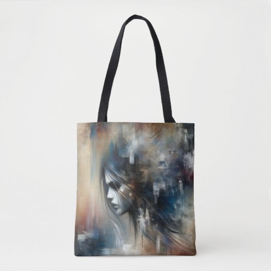Abstract Meisje Schilderen Tote Bag (Voorkant)