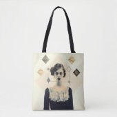 Abstract meisje tote bag (Voorkant)
