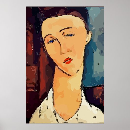 Abstract meisje, voeg of geef tekst Poster toe uit (Voorkant)