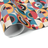 Abstract Memphis: geometrische stijl. Cadeaupapier (Rol Hoek)