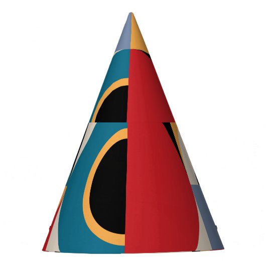 Abstract Memphis: geometrische  stijl. Feesthoedjes (Voorkant)