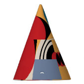 Abstract Memphis: geometrische  stijl. Feesthoedjes (Rechts)