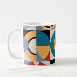 Abstract Memphis: geometrische  stijl. Koffiemok