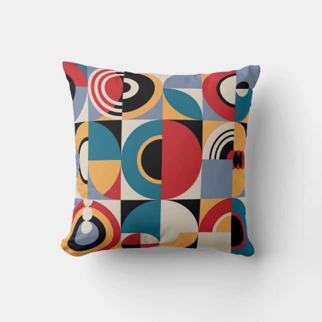 Abstract Memphis: geometrische  stijl. Kussen (Voorkant)