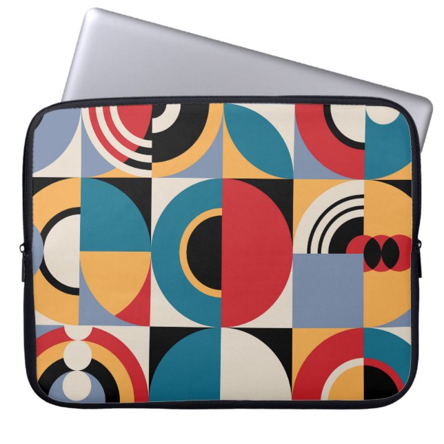 Abstract Memphis: geometrische  stijl. Laptop Sleeve (Voorkant)