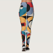Abstract Memphis: geometrische  stijl. Leggings (Achterkant)