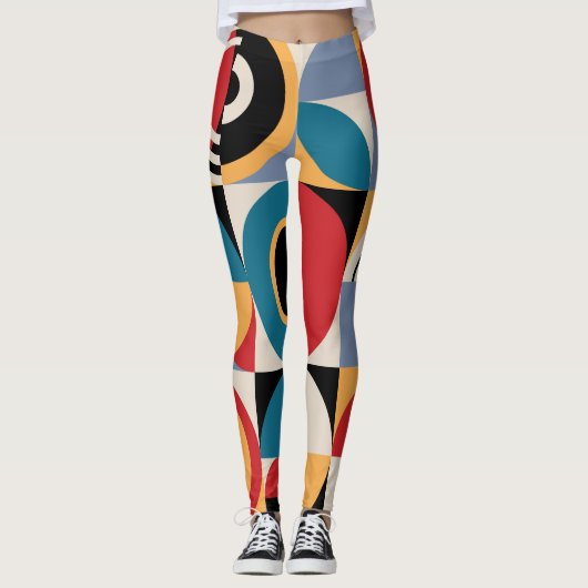 Abstract Memphis: geometrische  stijl. Leggings (Voorkant)