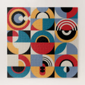 Abstract Memphis: geometrische stijl. Legpuzzel (Horizontaal)