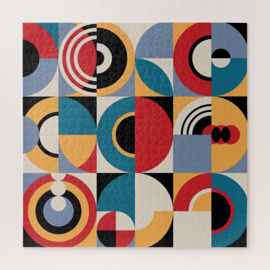Abstract Memphis: geometrische stijl. Legpuzzel (Verticaal)