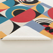 Abstract Memphis: geometrische stijl. Sherpa Deken (3/4)