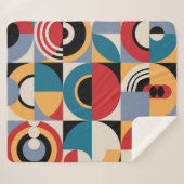 Abstract Memphis: geometrische stijl. Sherpa Deken (Voorkant (horizontaal))