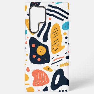 Abstract Memphis stijl organische vormen patroon Samsung Galaxy Hoesje