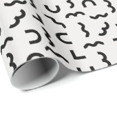 Abstract Memphis Waves & Shapes Cadeaupapier (Rol Hoek)
