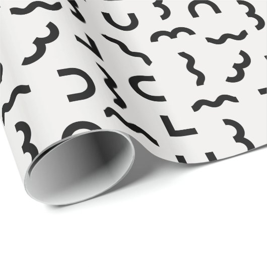 Abstract Memphis Waves & Shapes Cadeaupapier (Rol Hoek)