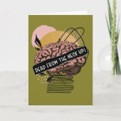 Abstract menselijk brein bedankkaart (Voorkant)