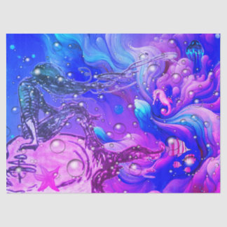 Abstract Mermaid Under the Sea Tissue Paper Tissuepapier