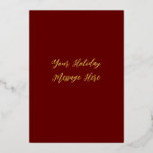 Abstract Merriest Christmas Tree thema Folie Feestdagenkaart (Achterkant)