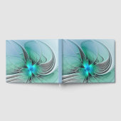 Abstract met blauw, moderne fractale kunst gastenboek (Volledig)