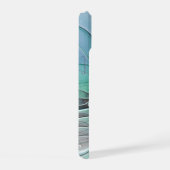 Abstract met blauw, moderne fractale kunst iPhone 15 case (Rechterkant)