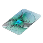 Abstract met blauw, moderne fractale kunst magneet (Linkerzijde)