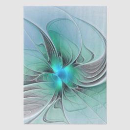 Abstract met blauw, moderne fractale kunst tissuepapier