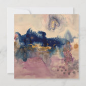 abstract met blauwe en roze kaart (Achterkant)
