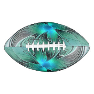 Abstract met blauwe, moderne fractale kunst american football