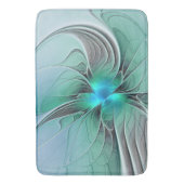 Abstract met blauwe, moderne fractale kunst badmat (Voorkant Verticaal)