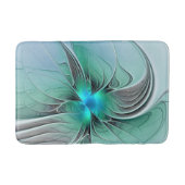 Abstract met blauwe, moderne fractale kunst badmat (Voorkant)