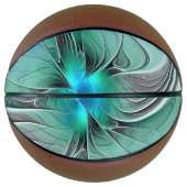 Abstract met blauwe, moderne fractale kunst basketbal (Voorkant)