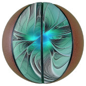 Abstract met blauwe, moderne fractale kunst basketbal (Verticaal)