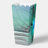 Abstract met blauwe, moderne fractale kunst bedankdoosjes (Achterkant)