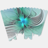 Abstract met blauwe, moderne fractale kunst bedankdoosjes (Ongevouwen)