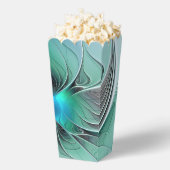 Abstract met blauwe, moderne fractale kunst bedankdoosjes (Popped)