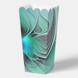 Abstract met blauwe, moderne fractale kunst bedankdoosjes