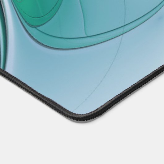 Abstract met blauwe, moderne fractale kunst bureaumat (Hoek)