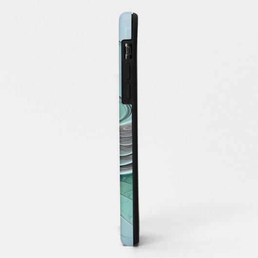 Abstract met blauwe, moderne fractale kunst Case-Mate iPhone case (Achterkant/links)