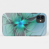 Abstract met blauwe, moderne fractale kunst Case-Mate iPhone case (Achterkant (horizontaal))